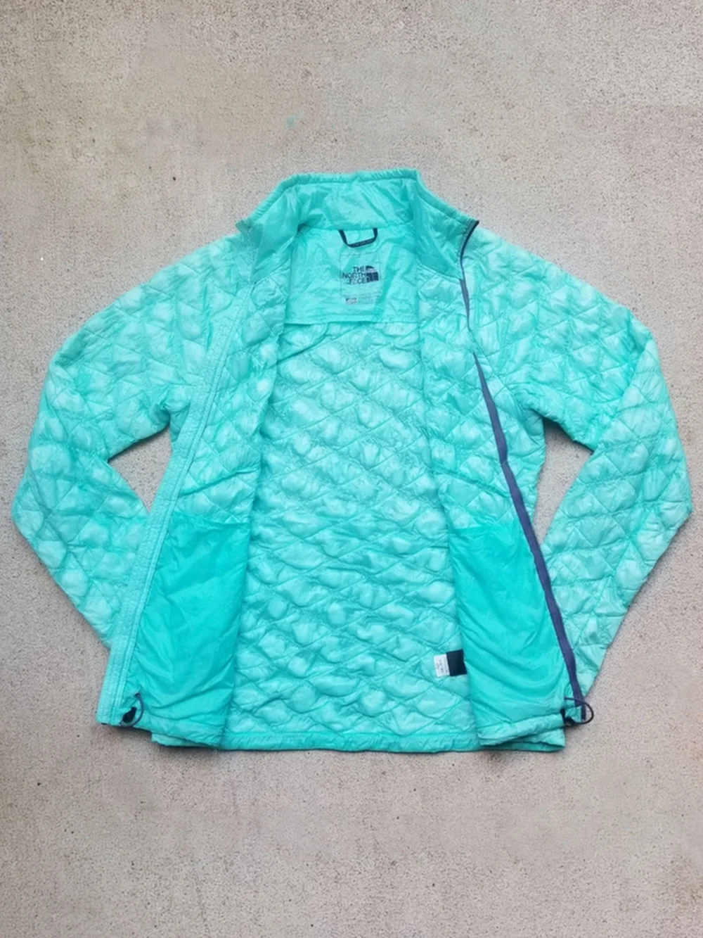 The North Face Thermoball Turquoise Quilted Packable Jacket Womens Small